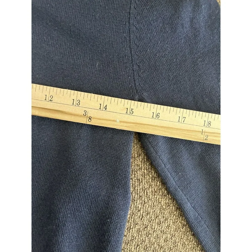 Boden Venice Sweater Dress Navy Wool Blend Embroidered‎ Ribbon Size U.S.  8R - Picture 4 of 8